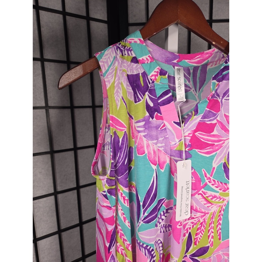 Dear Scarlett Tank Dress Tropical Resort Wear Size S - Picture 2 of 5